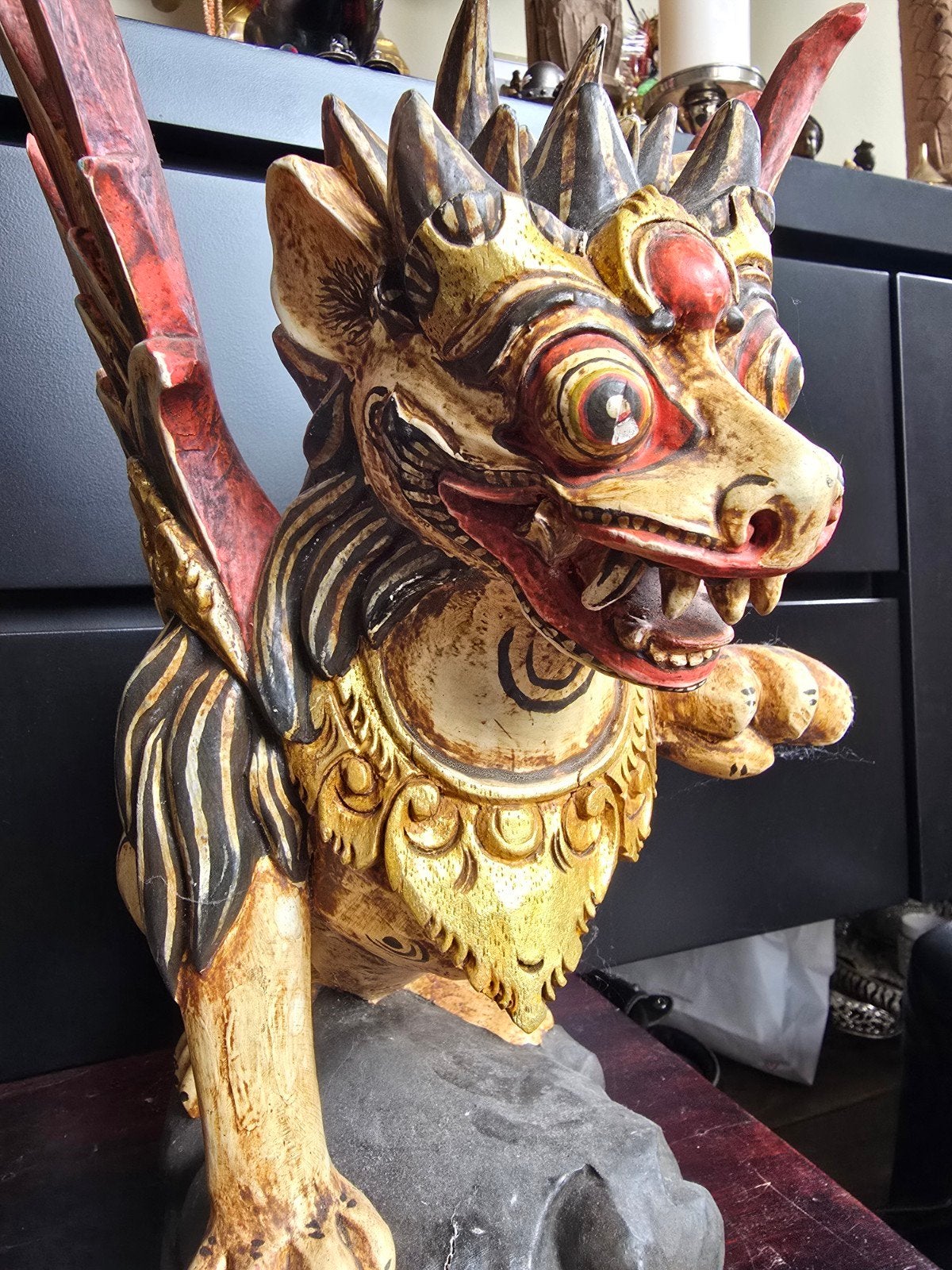 Singha, Singa, Bali, Indonesië, Indisch, Indonesisch, Antiek en Kunst, Ophalen