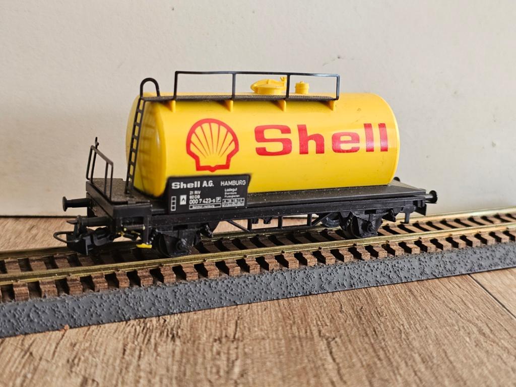 Modeltrein Ho marklin wagon SHELL ketelwagen per stuk, Wisselstroom, Wagon, Ophalen of Verzenden, Zo goed als nieuw