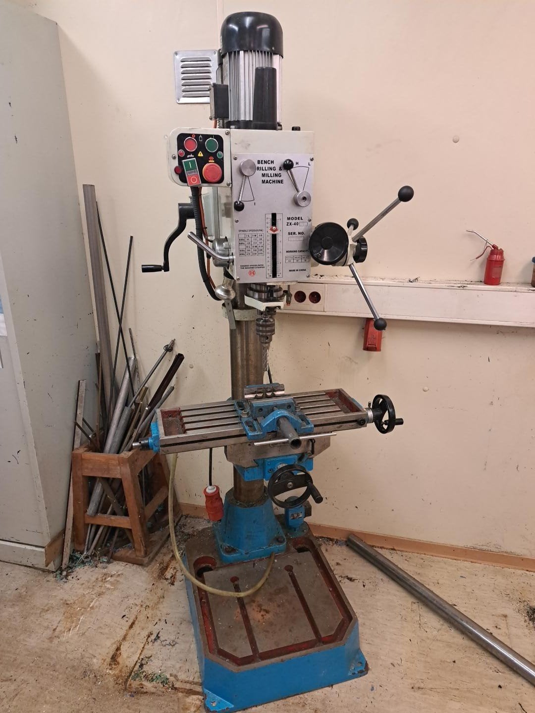 ZX-40 Bench Boor- en Freesmachine, Ophalen, Gebruikt, Elektrisch, Overige soorten