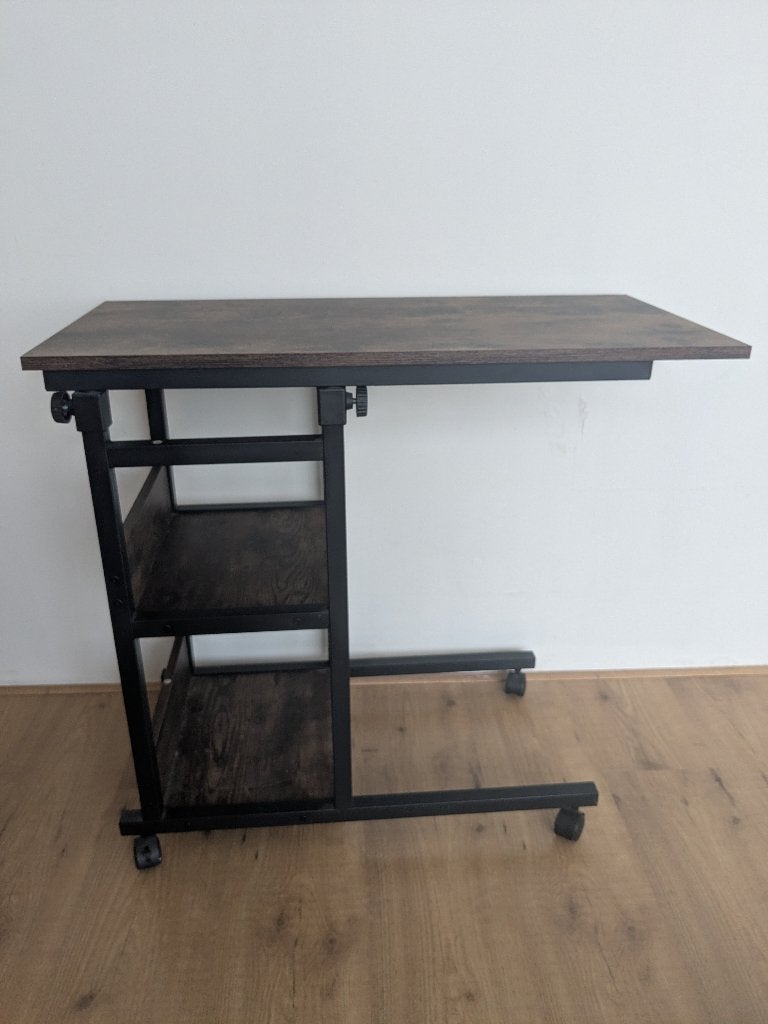 side table 40x80cm, hoogte verstelbaar, Huis en Inrichting, 50 tot 100 cm, Industrieel, Modern, Zo goed als nieuw, Ophalen