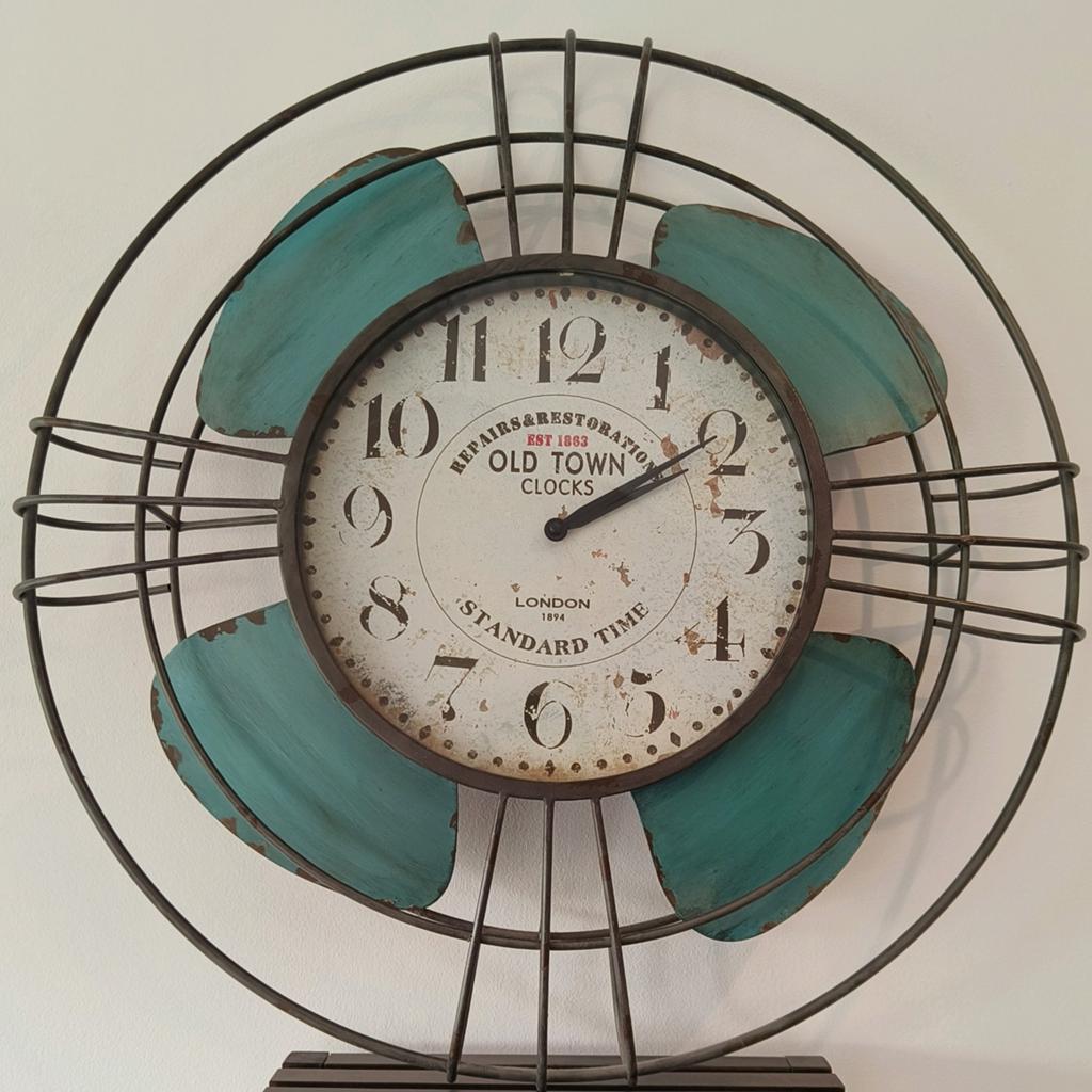 Old Town propeller klok Ø70cm, Huis en Inrichting, Woonaccessoires | Klokken, Ophalen, Zo goed als nieuw, Analoog, Wandklok