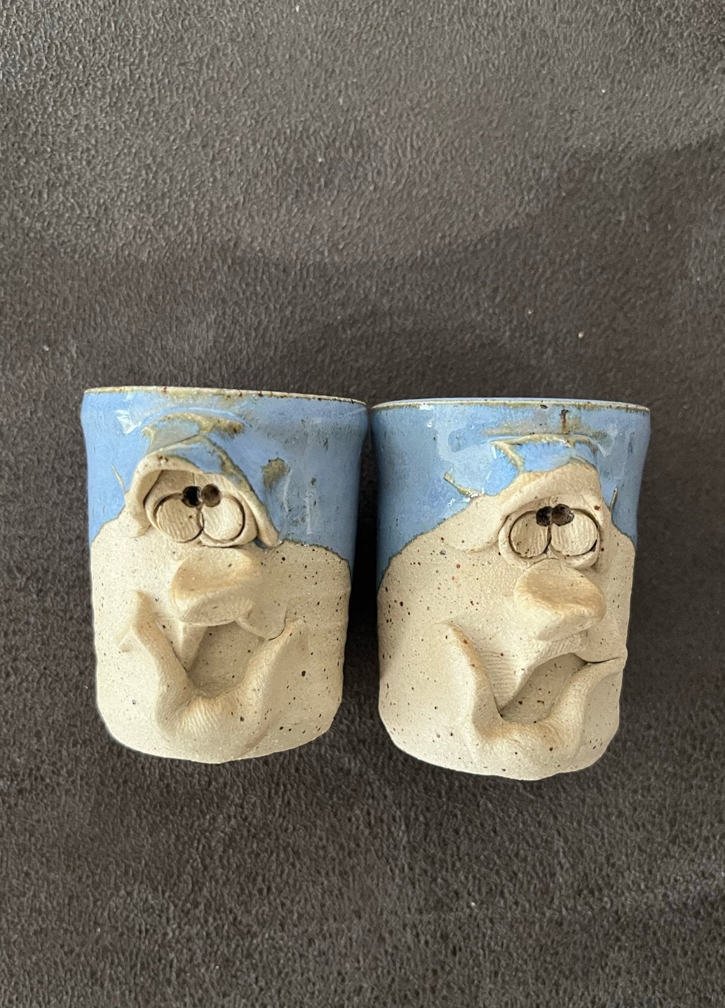 2x Vintage Kollyzer Pottery Studio Art gezichtjes, Verzenden
