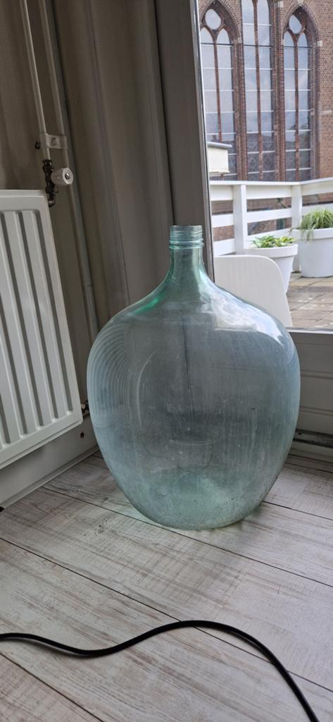 Grote glazen fles gistfles, Antiek en Kunst, Curiosa en Brocante, Ophalen