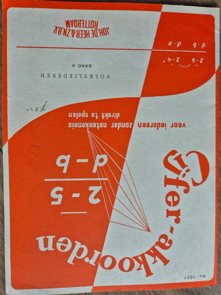 Cijfer-akkoorden Volksliederen Band 8 - Muziekboek, Muziek en Instrumenten, Ophalen of Verzenden