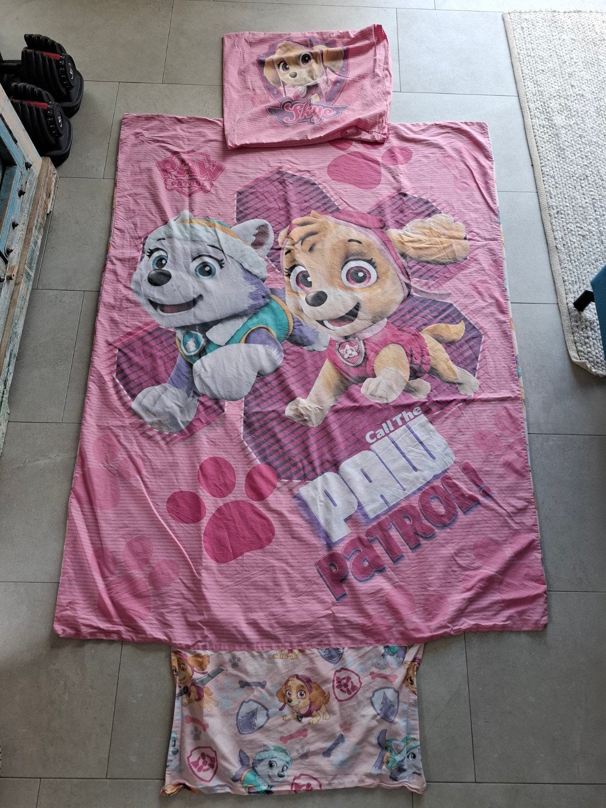 Paw Patrol Skye & Everest Dekbedovertrek Eenpersoons, Gebruikt, Eenpersoons, Dekbedovertrek, Katoen