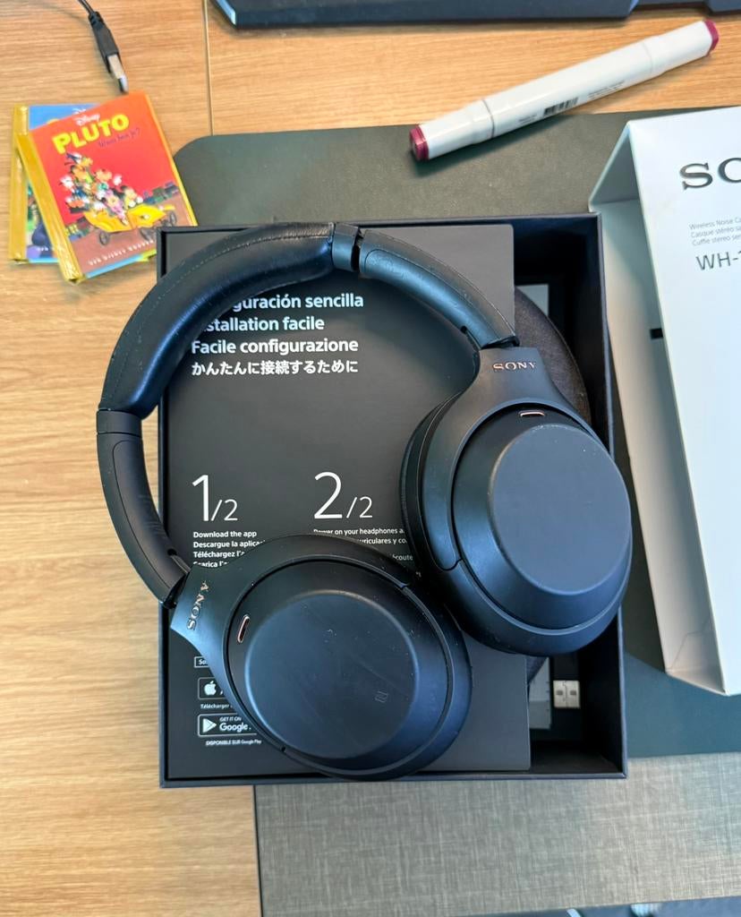 Sony WH-1000XM4 Noise Cancelling Headphones w/ Box & Case, Ophalen of Verzenden, Zo goed als nieuw, Sony, Bluetooth