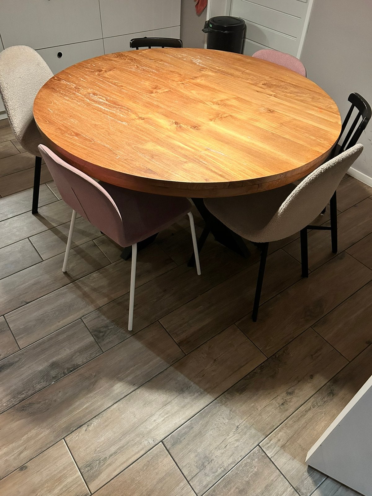Ronde eettafel, Ophalen of Verzenden, Gebruikt, Rond, 100 tot 150 cm