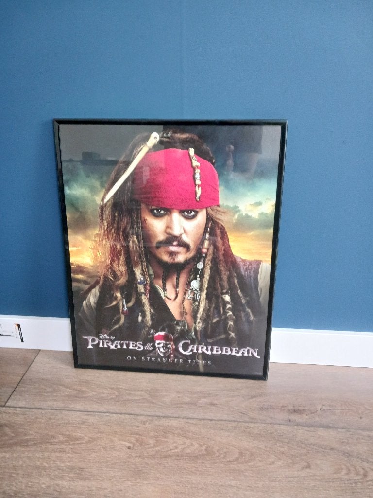Pirates of the Caribbean Poster Inc Lijst 40x50 CM, Ophalen, A1 t/m A3, Film en Tv