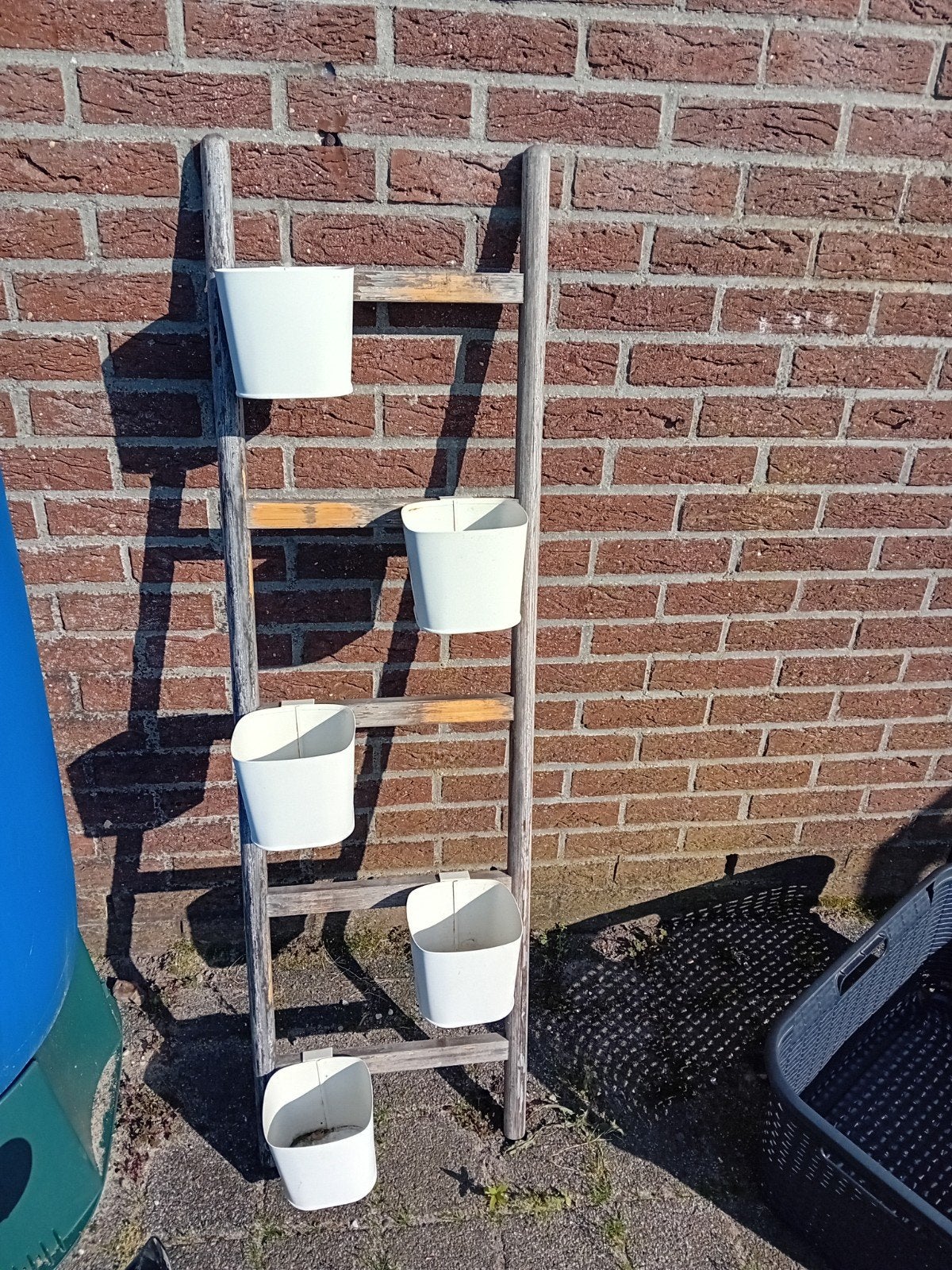 Houten trappetje met bloembakken., Tuin en Terras, Ophalen, Gebruikt