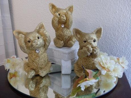 Chihuahua set van 3 beeldjes horen, zien ,zwijgen, Ophalen of Verzenden, Nieuw