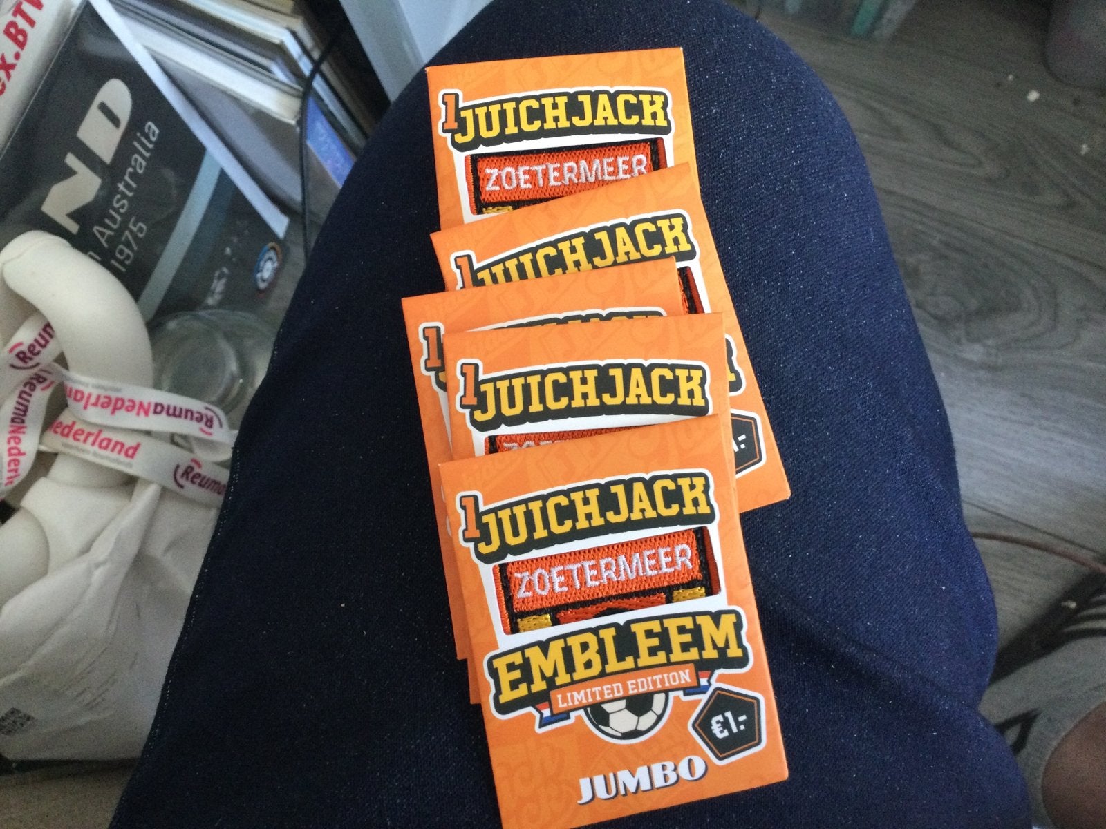 5 x Juich Embleem Limited Edition  Zoetermeer, Ophalen of Verzenden, Winkel, Super of Benzinepomp, Zegels, Bonnen of Punten