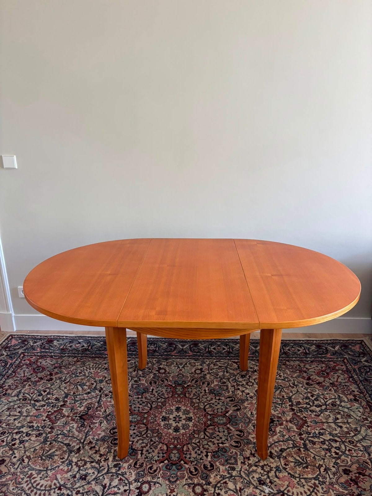 Vintage Scandinavische uitschuifbare eettafel massief hout, Ophalen