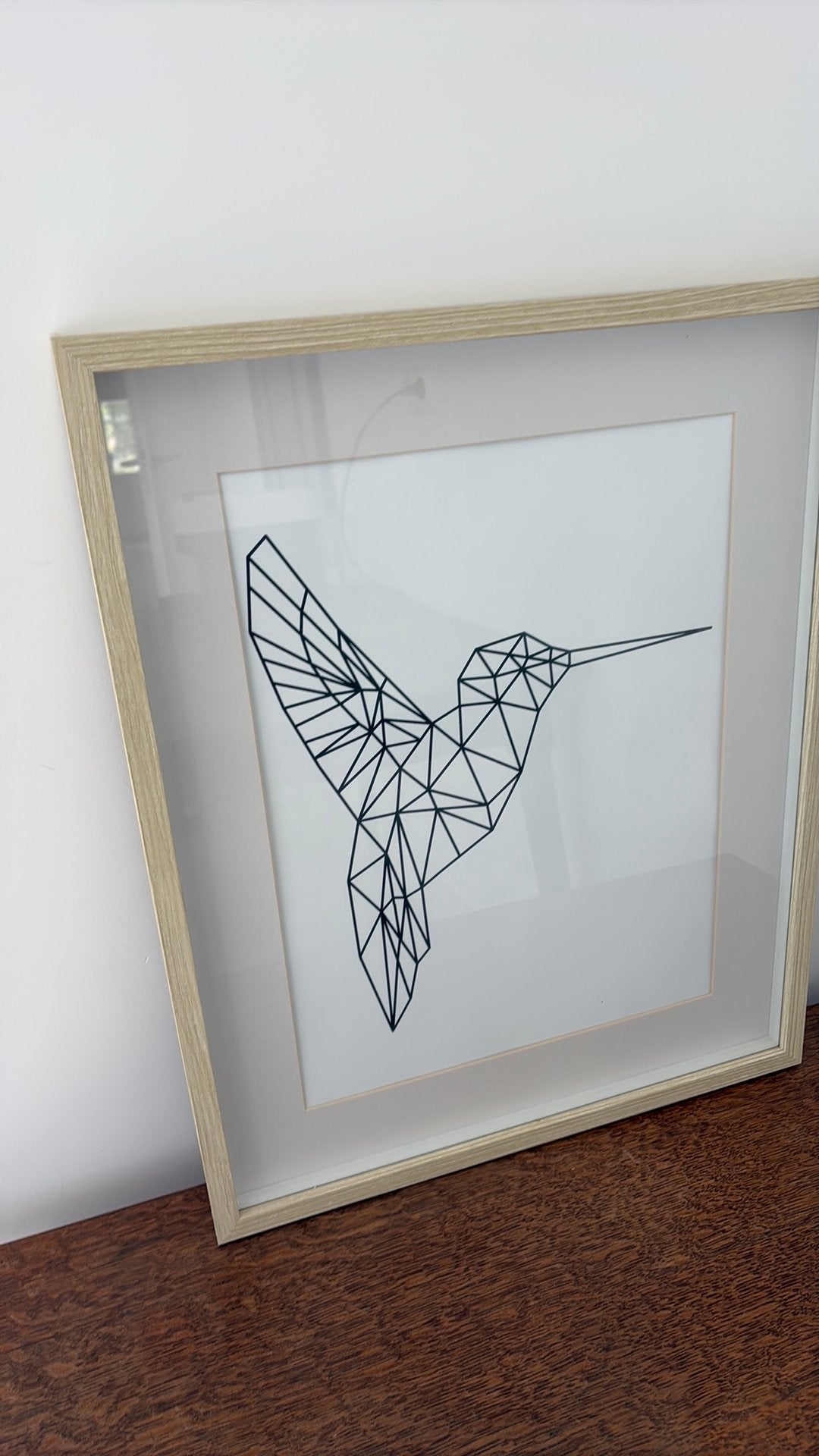 Lijst net grafische vogel prent zwart wit, Ophalen of Verzenden