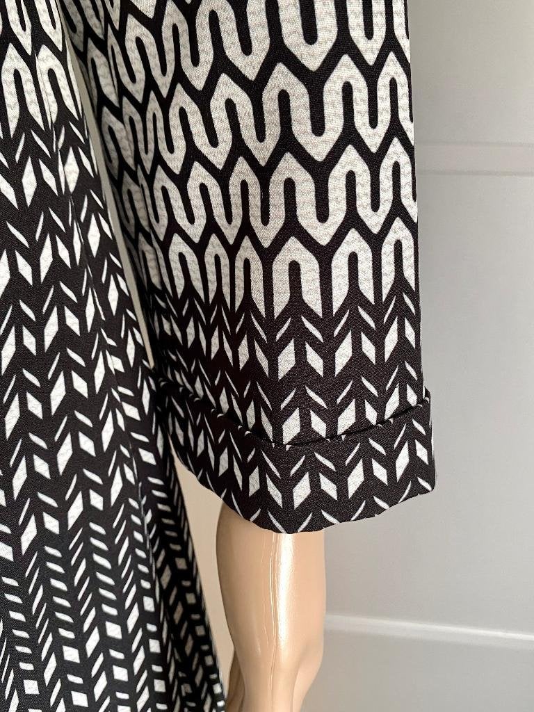 K06 Ana Alcazar maat 36/38=S/M jurk jurkje zwart/wit/geel, Kleding | Dames, Jurken, Zwart, Ophalen of Verzenden, Zo goed als nieuw