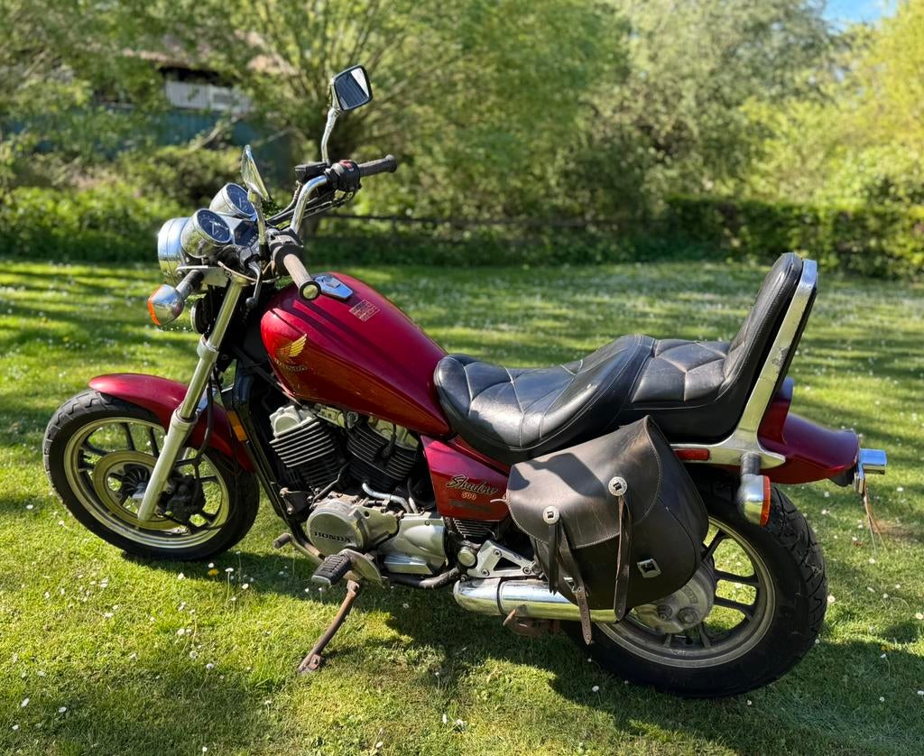 Prachtige Honda Shadow oldtimer moter bodeaux rood, Motoren, Particulier, Chopper