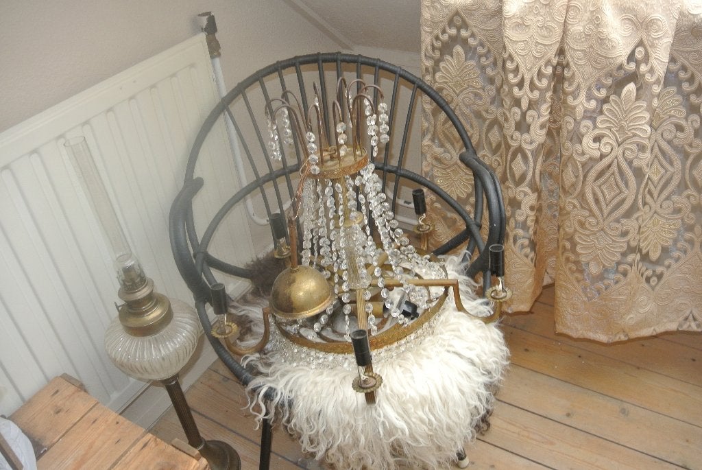 antieke kroonluchter kristal, Antiek en Kunst, Antiek | Lampen, Ophalen