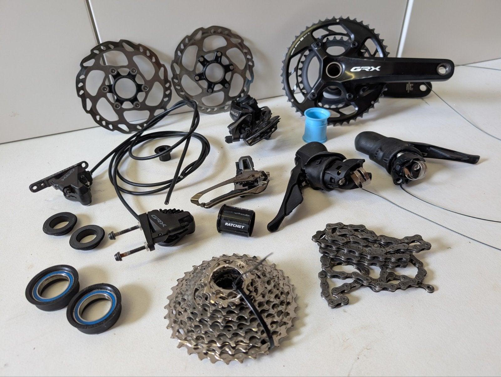 Shimano GRX Groepset totaal!, Fietsen en Brommers, Fietsonderdelen, Gebruikt, Ophalen of Verzenden, Derailleur of Ketting, Aluminium