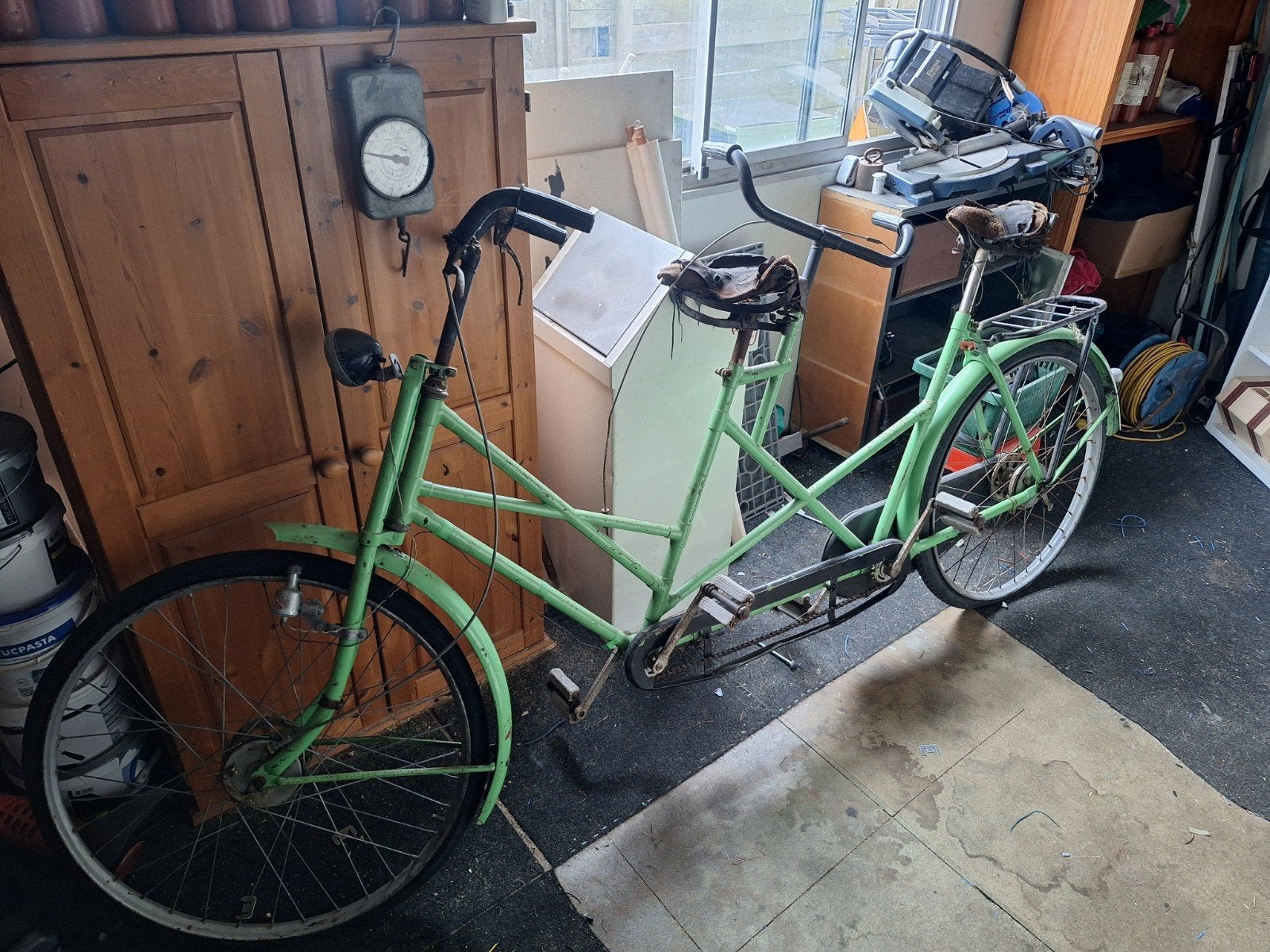 te koopbeen  oude opknap tandem, Ophalen