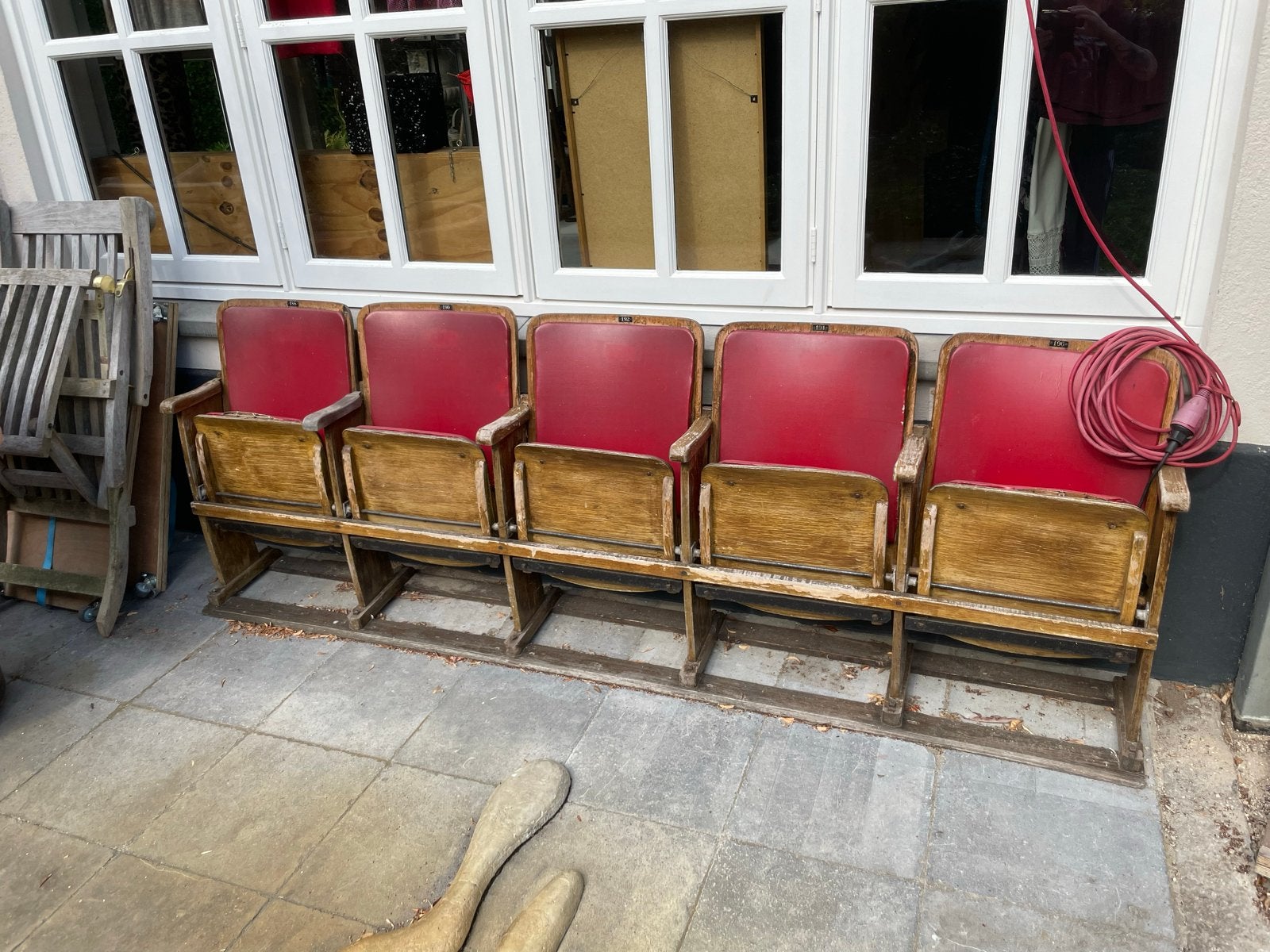 Vintage bioscoopstoelen - set van 5, Ophalen