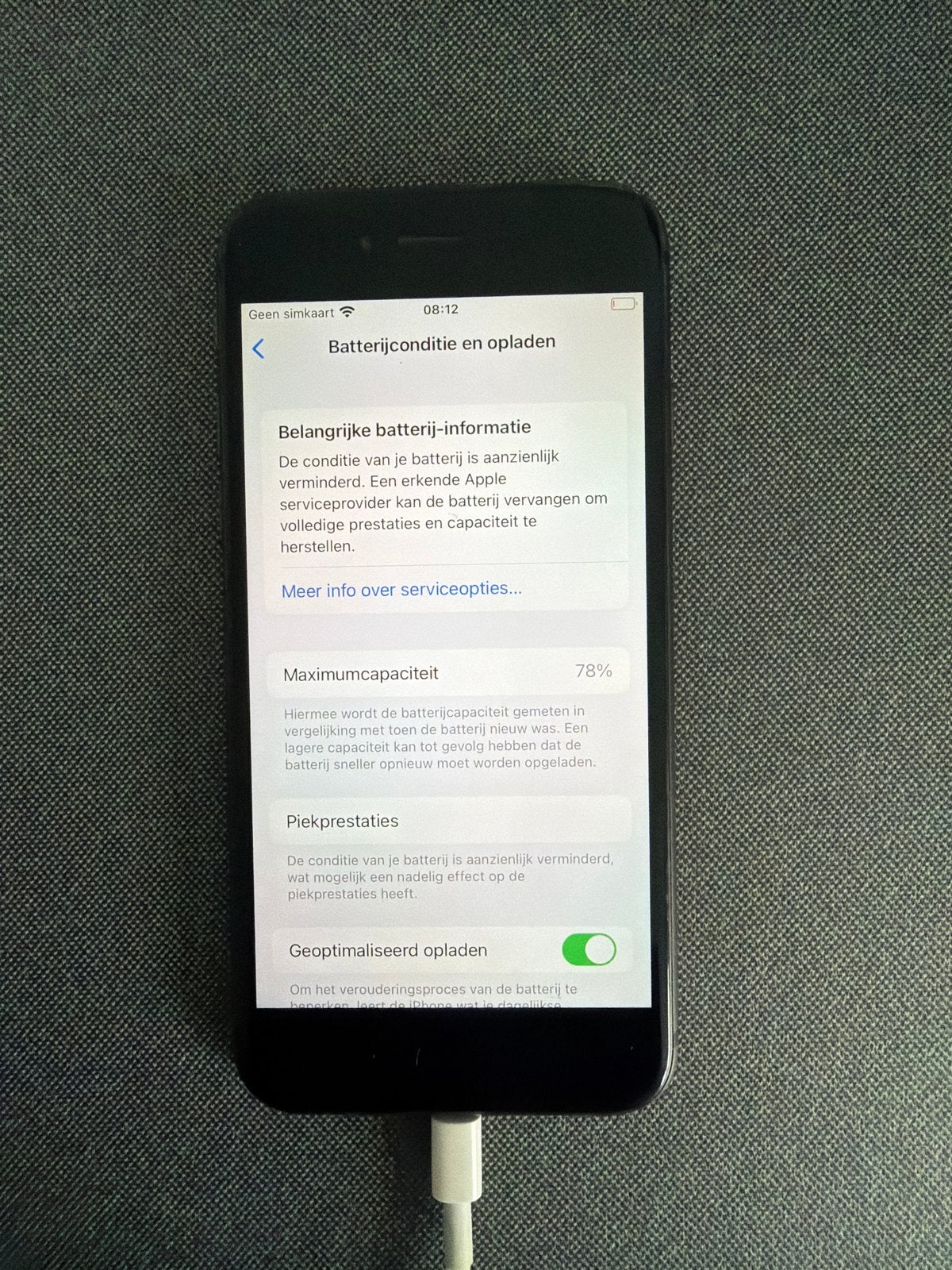 iPhone 8 256GB - Batterij 78%, Telecommunicatie, Mobiele telefoons | Apple iPhone, Gebruikt, Zwart, Ophalen, 256 GB