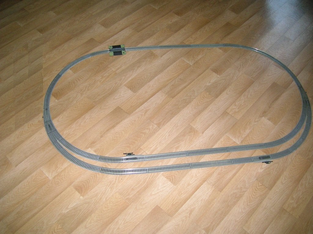 fleischmann Ho profi rails A+B Baan 145x81 cm, Gebruikt, Gelijkstroom, Fleischmann, Rails