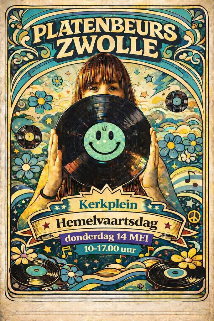 Platenbeurs Zwolle Hemelvaartsdag 14 mei, Cd's en Dvd's, Ophalen of Verzenden, Zo goed als nieuw, Overige typen