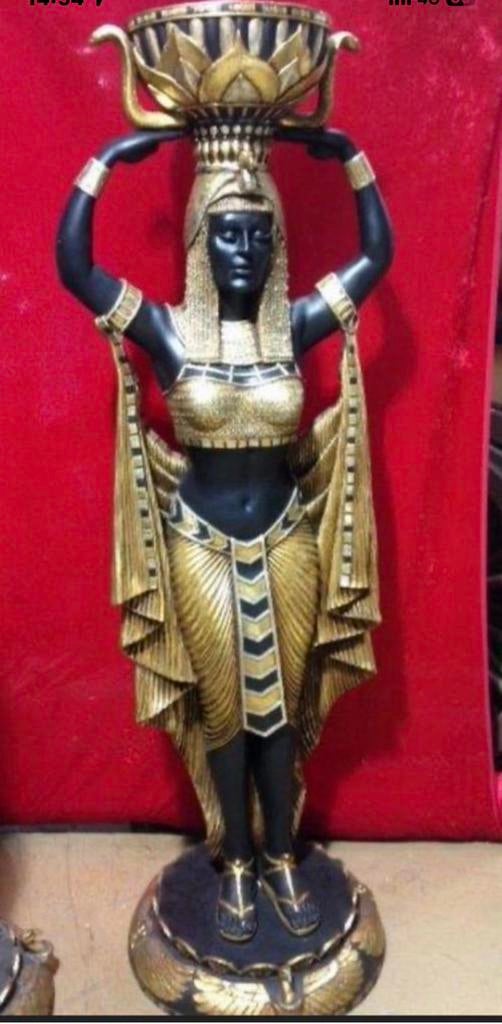 Egyptische Standbeelden – Farao & Cleopatra (195cm), Antiek en Kunst, Ophalen