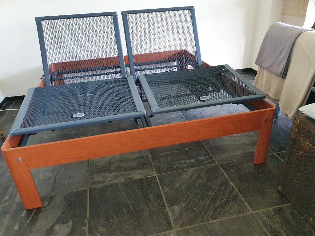 Auping Auronde Elektrisch 2M 160x200 in div kleuren, Verstelbaar, Overige kleuren, Auping dubbel elektrisch 2M 160X200, Tweepersoons