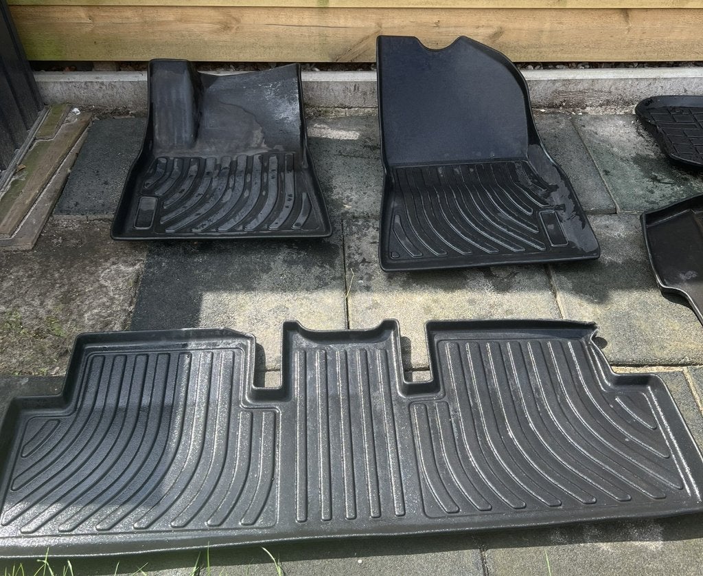 X TESLA MODEL 3 (2023) RUBBER MATTEN SET (Interieur), Auto diversen, Auto-accessoires, Ophalen, Gebruikt