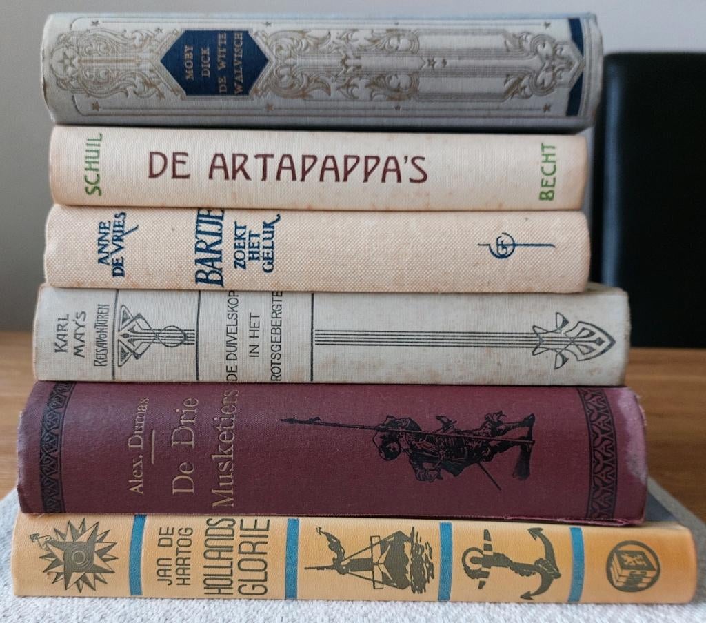 Partij: 3 oude boeken, zie omschrijving, Boeken, Partijen en Verzamelingen, Ophalen, Gelezen, Overige