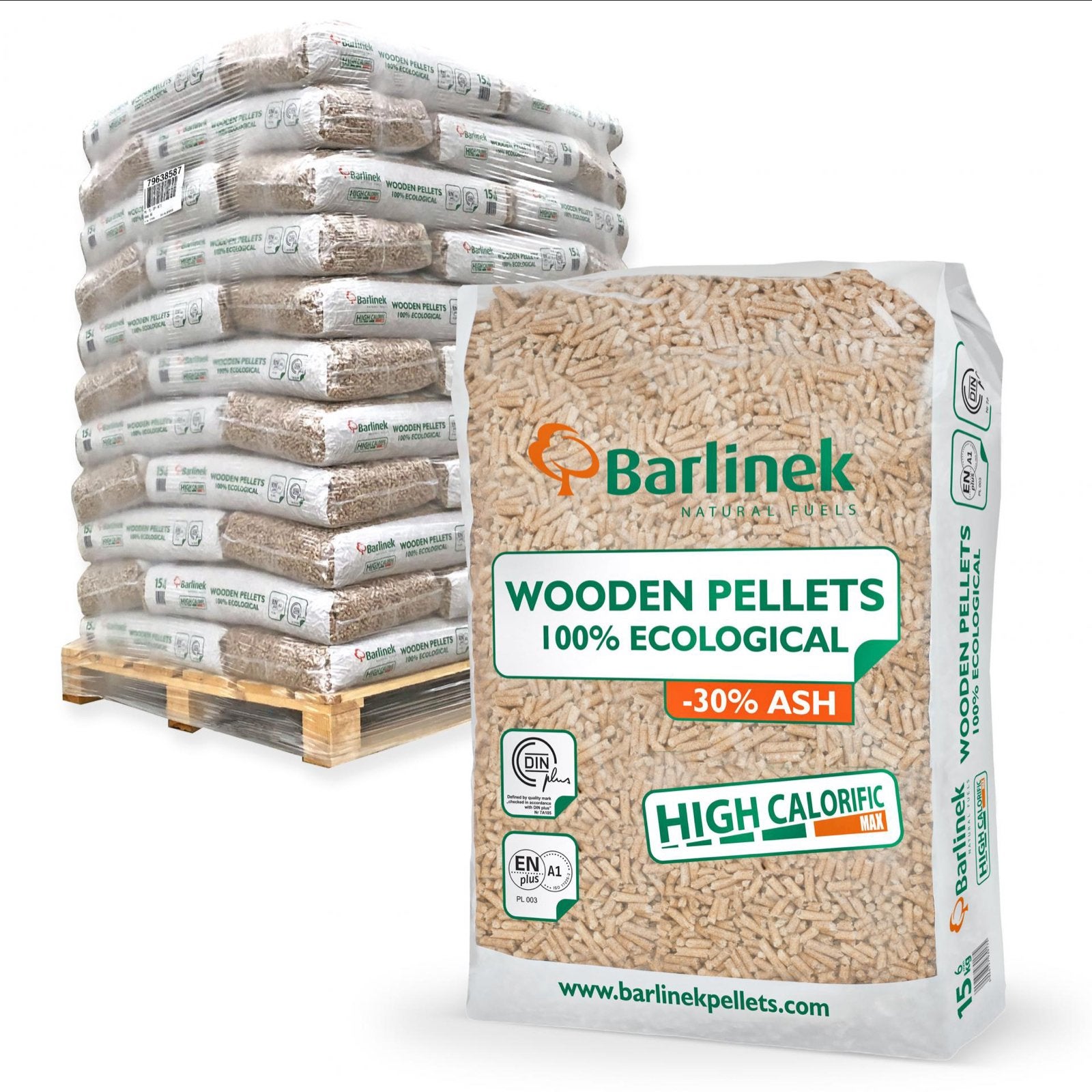 Barlinek Houtpellets - 100% Ecologisch, Hoge Calorische Waar, Tuin en Terras, 6 m³ of meer, Ophalen of Verzenden, Overige houtsoorten