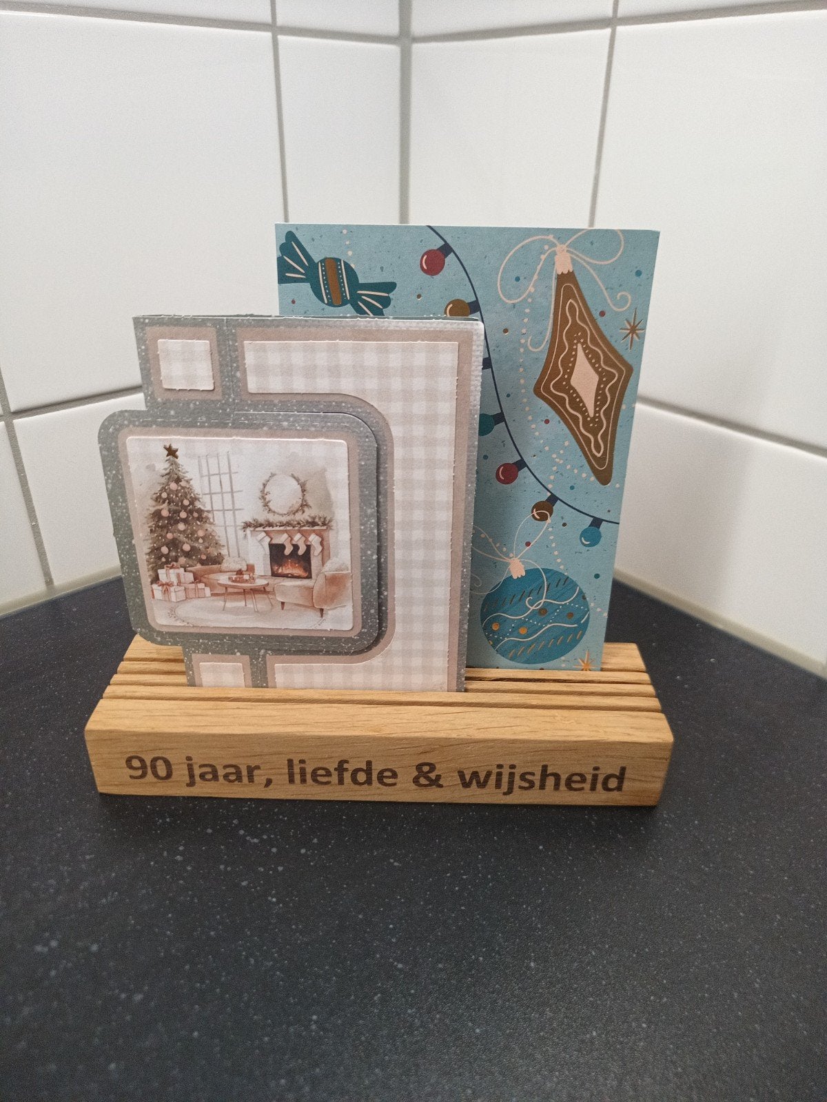 Handgemaakte Foto/Kaart Houders van Gerecycled Eikenhout, Hout, Nieuw, Ophalen of Verzenden, Landelijk
