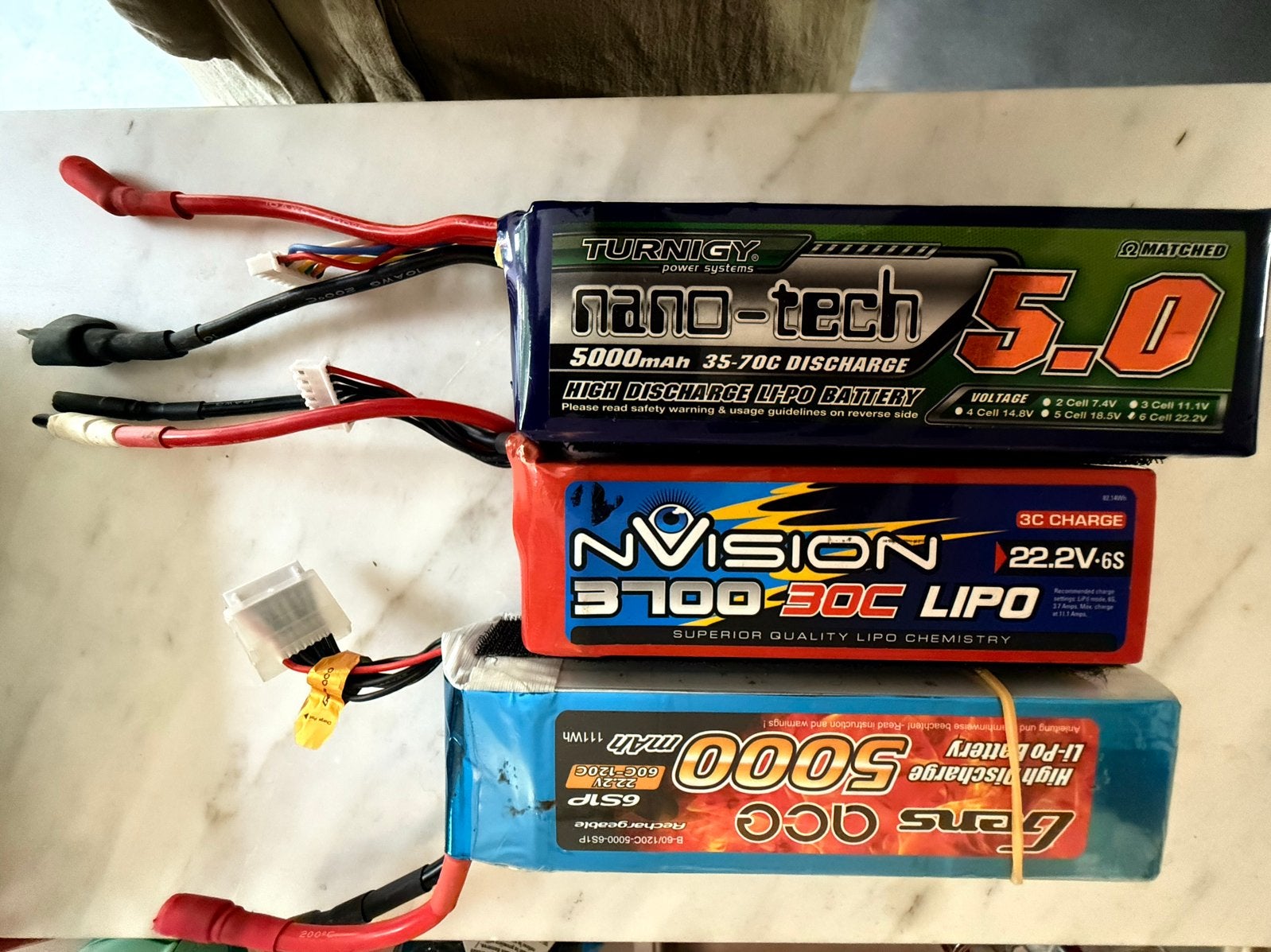 RC LiPo Batterijen - Turnigy, Nvision, Gens Ace, Elektro, Gebruikt, Ophalen of Verzenden, Onderdeel