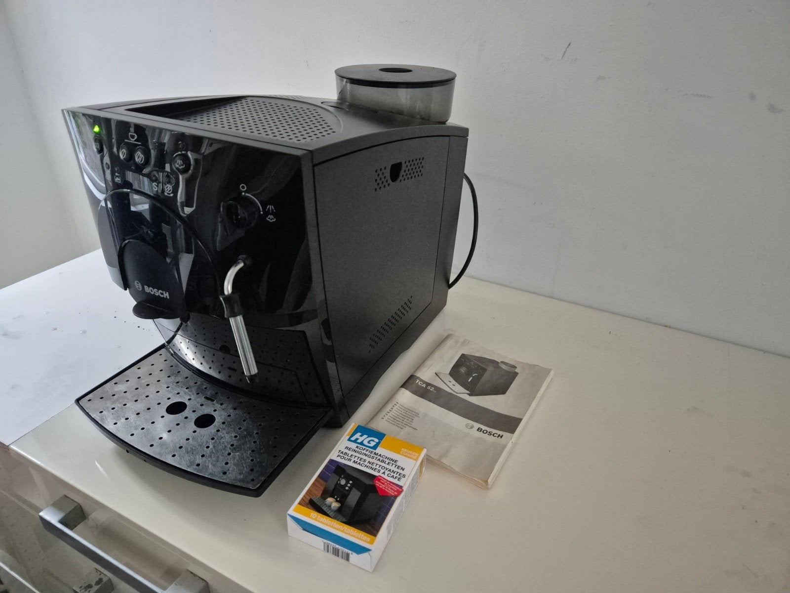 Bosch TCA 529NL Espressoapparaat met melkopschuimtuit, Ophalen, Gebruikt, Espresso apparaat, Koffiebonen