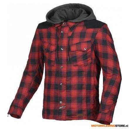 Macna Inland Motorhoodie, Rood-Zwart, Motoren, Kleding | Motorkleding, Ophalen of Verzenden, Nieuw met kaartje