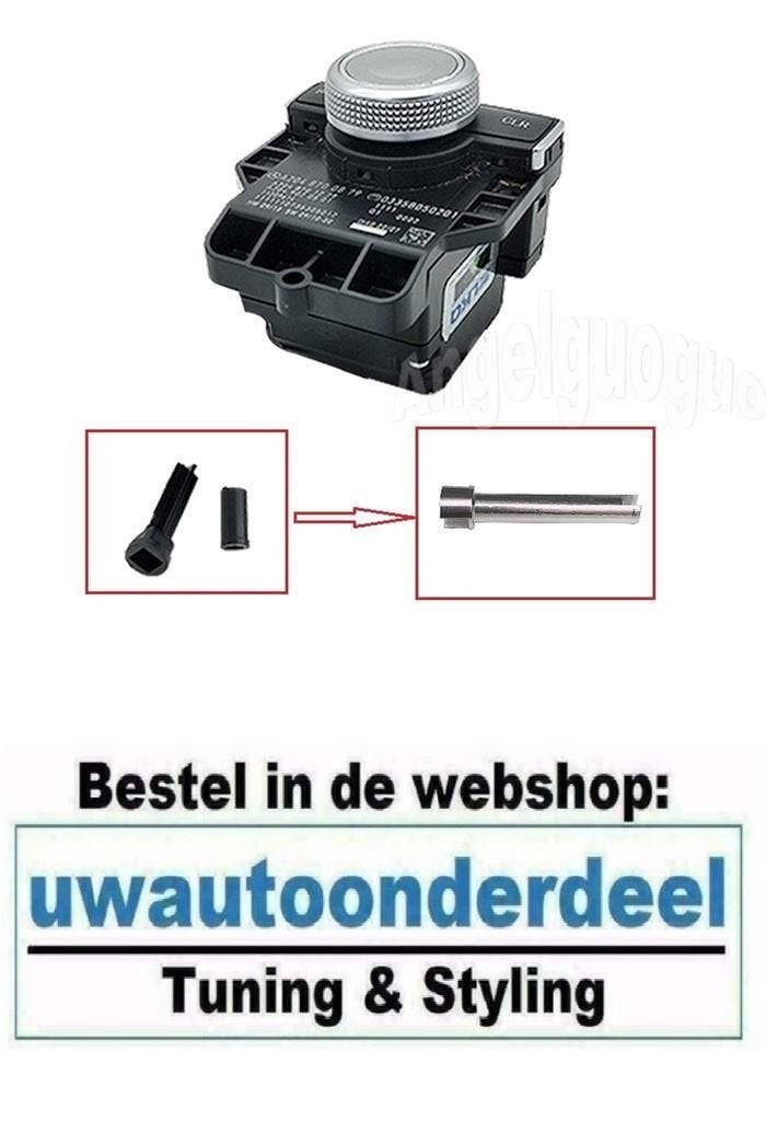 MB Comand Reparatie Kit Stift Aluminium Draai Knop 204870995, Verzenden