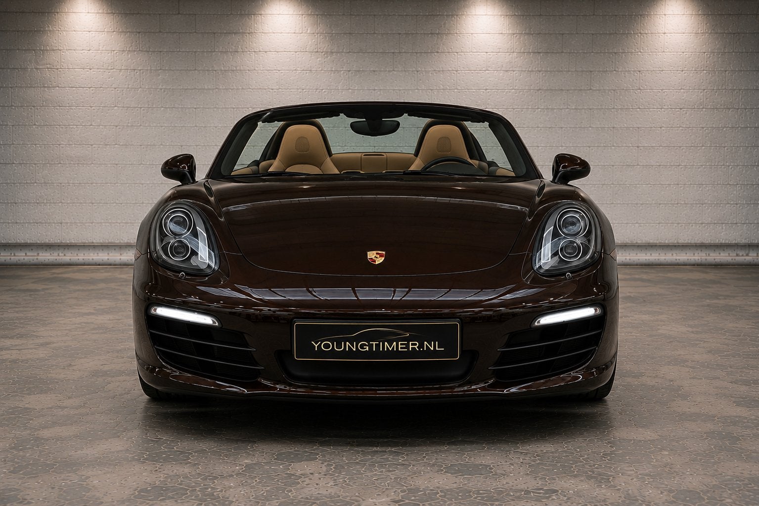 Boxster 981 Mahogony metallic! Netto 28.500,-, Auto's, Automaat, Beige, Overige kleuren, Cabriolet