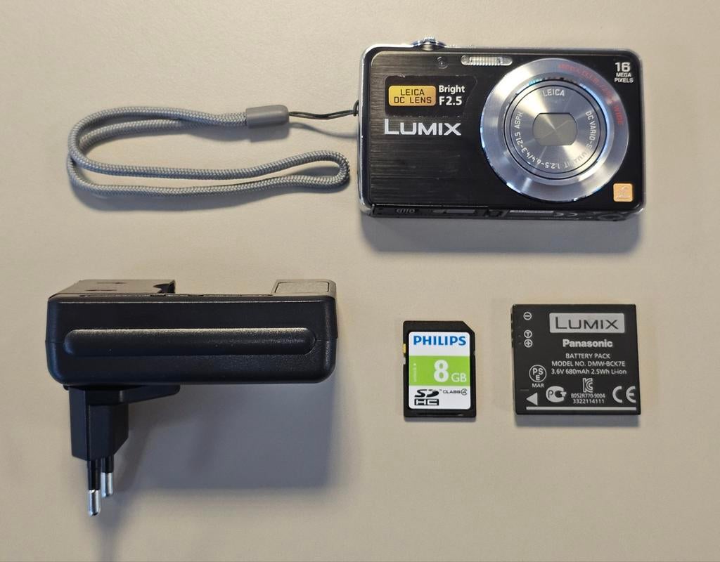Panasonic Lumix DMC-FS45 Compactcamera Zwart 16.1MP, Gebruikt, Compact, Ophalen of Verzenden, 4 t/m 7 keer