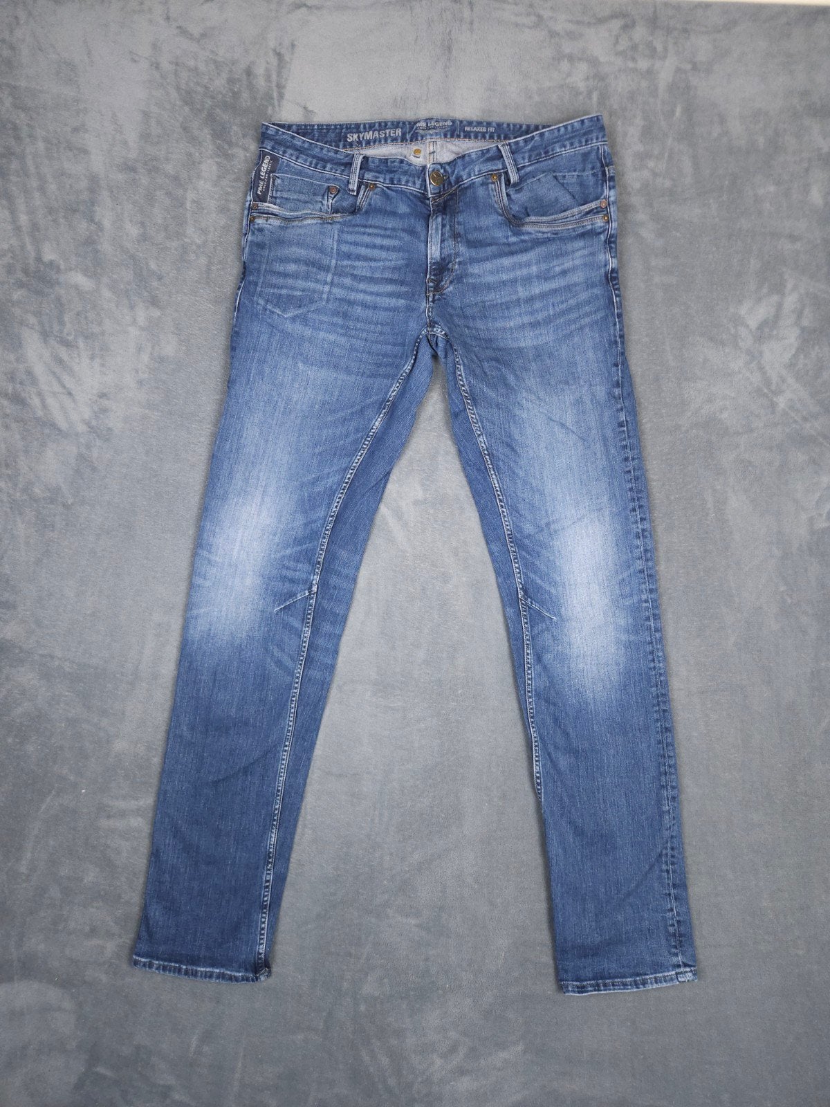 PME Legend Skymaster Broek W38 L38 Scheur Blauw Jeans, W36 - W38 (confectie 52/54), ., ., Pme Legend