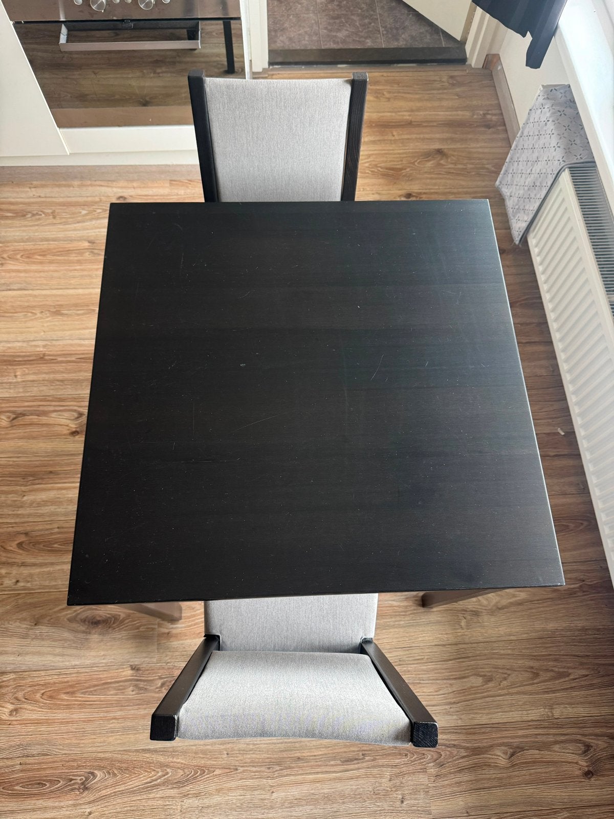 Tafel, Eettafel, Tweepersoons, zwart, ikea, Huis en Inrichting, Complete eetkamers, Ophalen, Gebruikt, Minder dan 4 stoelen