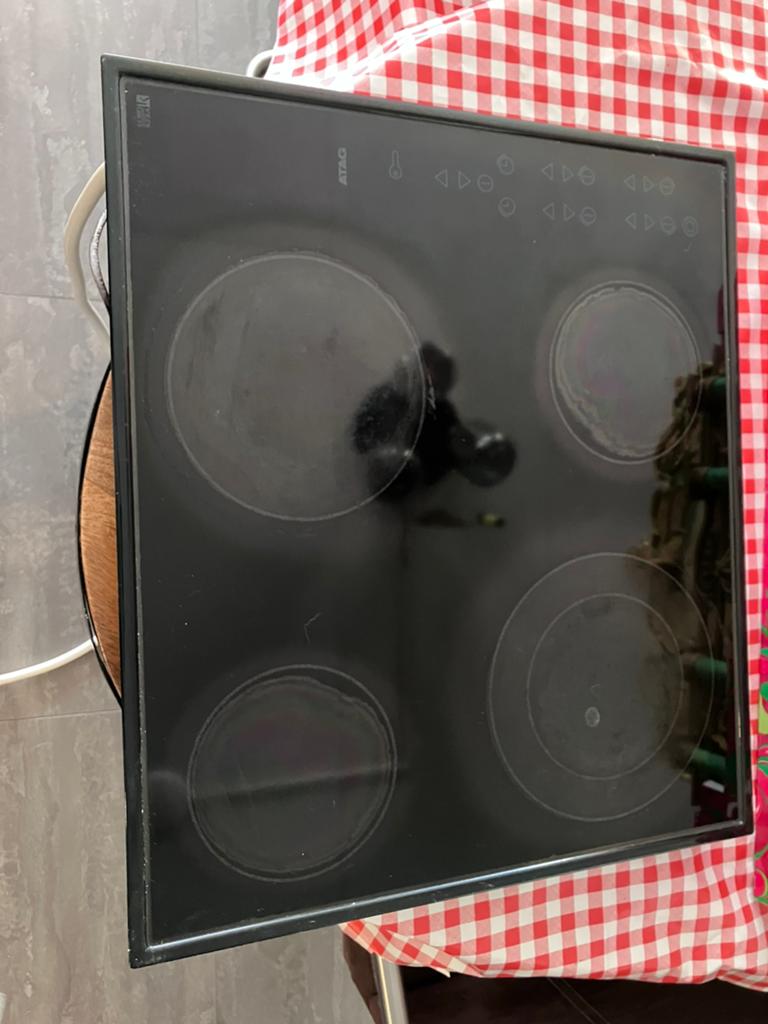 Te koop atag kookplaat, Gebruikt, Inbouw, Elektrisch, 4 kookzones