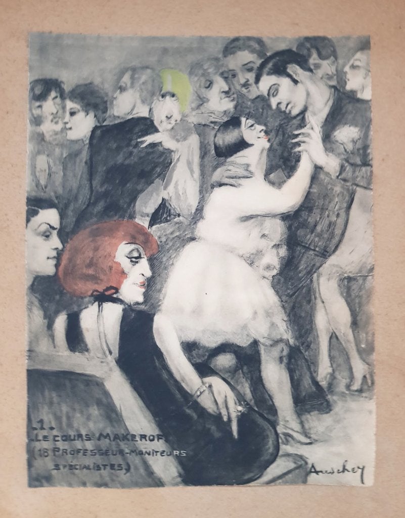 Jean Auscher - Litho's - Art Deco., Antiek en Kunst, Kunst | Litho's en Zeefdrukken, Personages en Fantasiefiguren, Ophalen of Verzenden