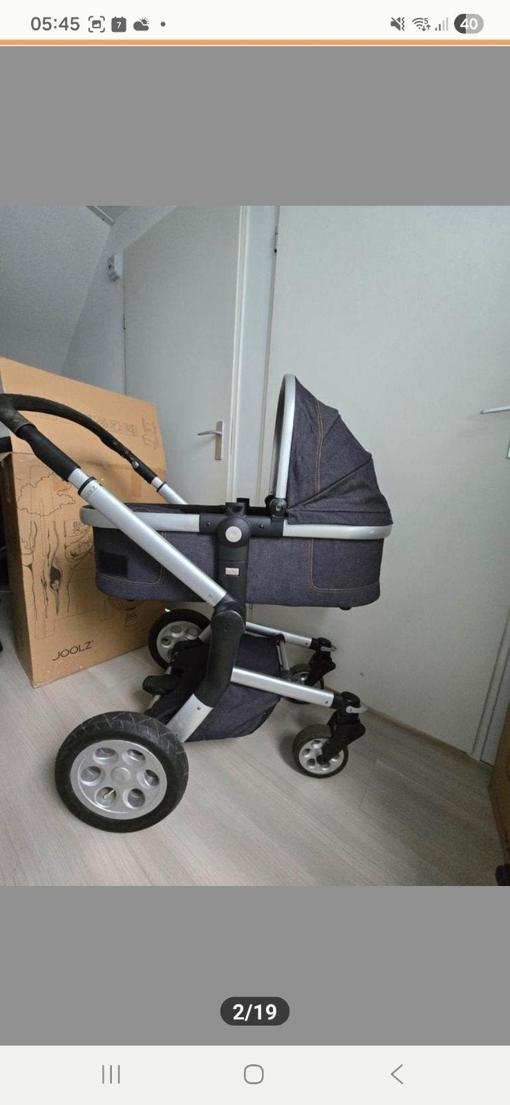Joolz Day One kinderwagen/wandelwagen combi spijkerstof, Gebruikt, Combiwagen, Met autostoeltje, Ophalen