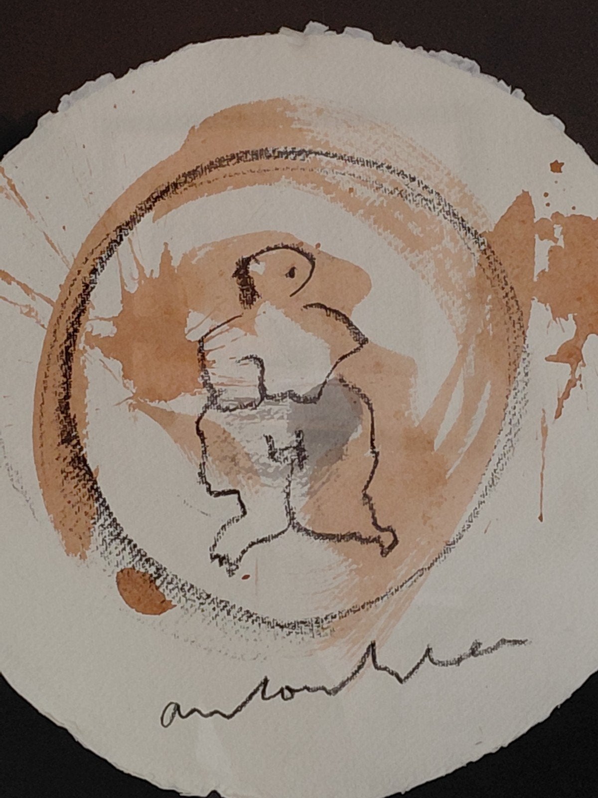 APART ROND ORIGINEEL SCHILDERWERK VAN ANTON HEYBOER 
T.W ,,, Ophalen of Verzenden