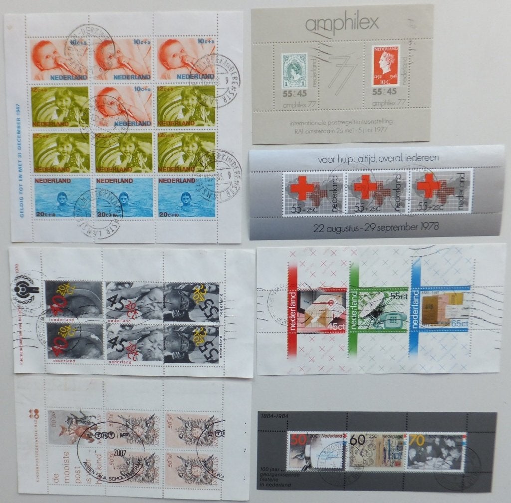 Nederland collectie 20 blokken/velletjes 1966-2003 gebruikt, Postzegels en Munten, Postzegels | Nederland, Verzenden, Na 1940