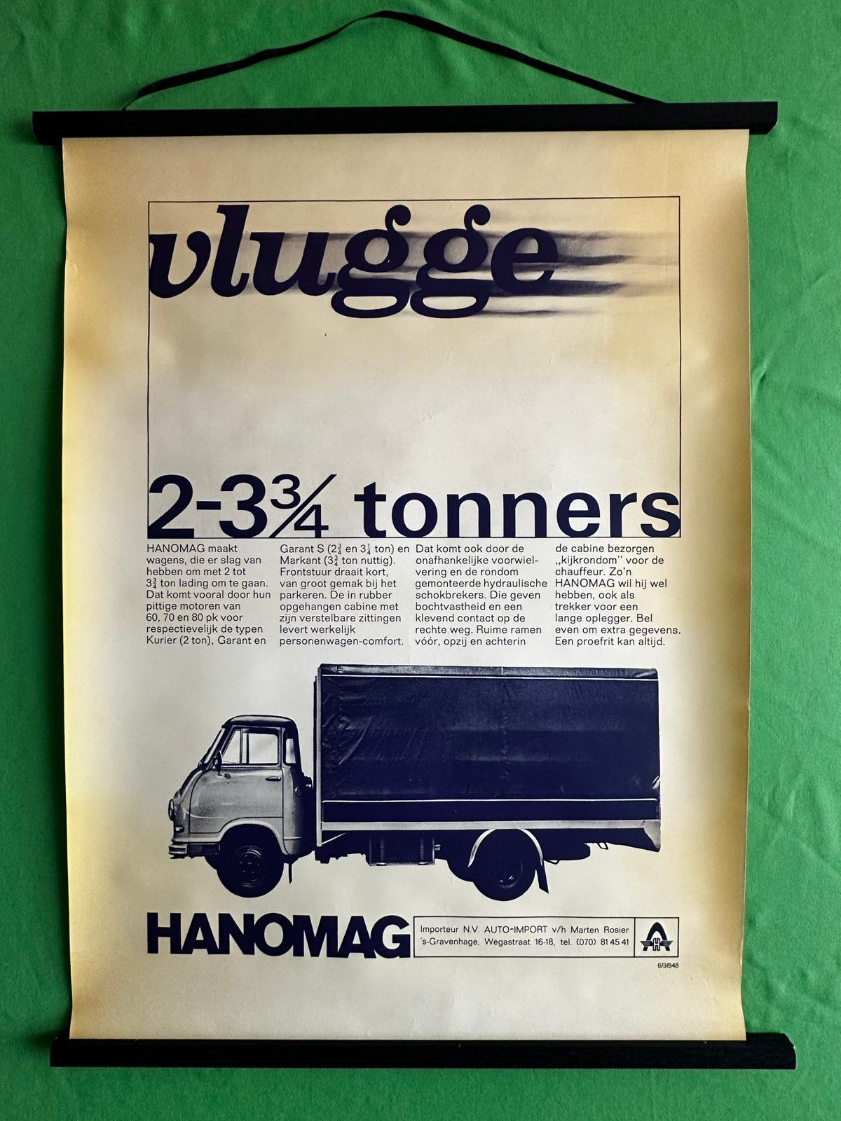 Hanomag originele Nederlandse dealer poster XL ca. 91x65cm
