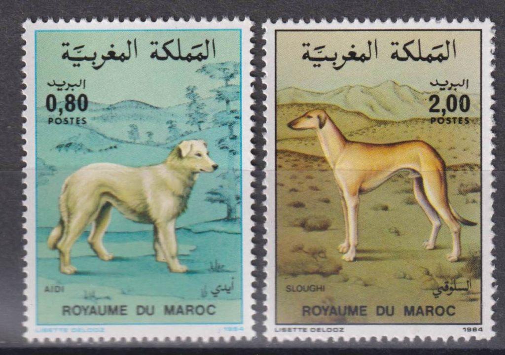 Marokko 1061/62 Honden 1984 postfris, Ophalen of Verzenden, Postfris, Dier of Natuur