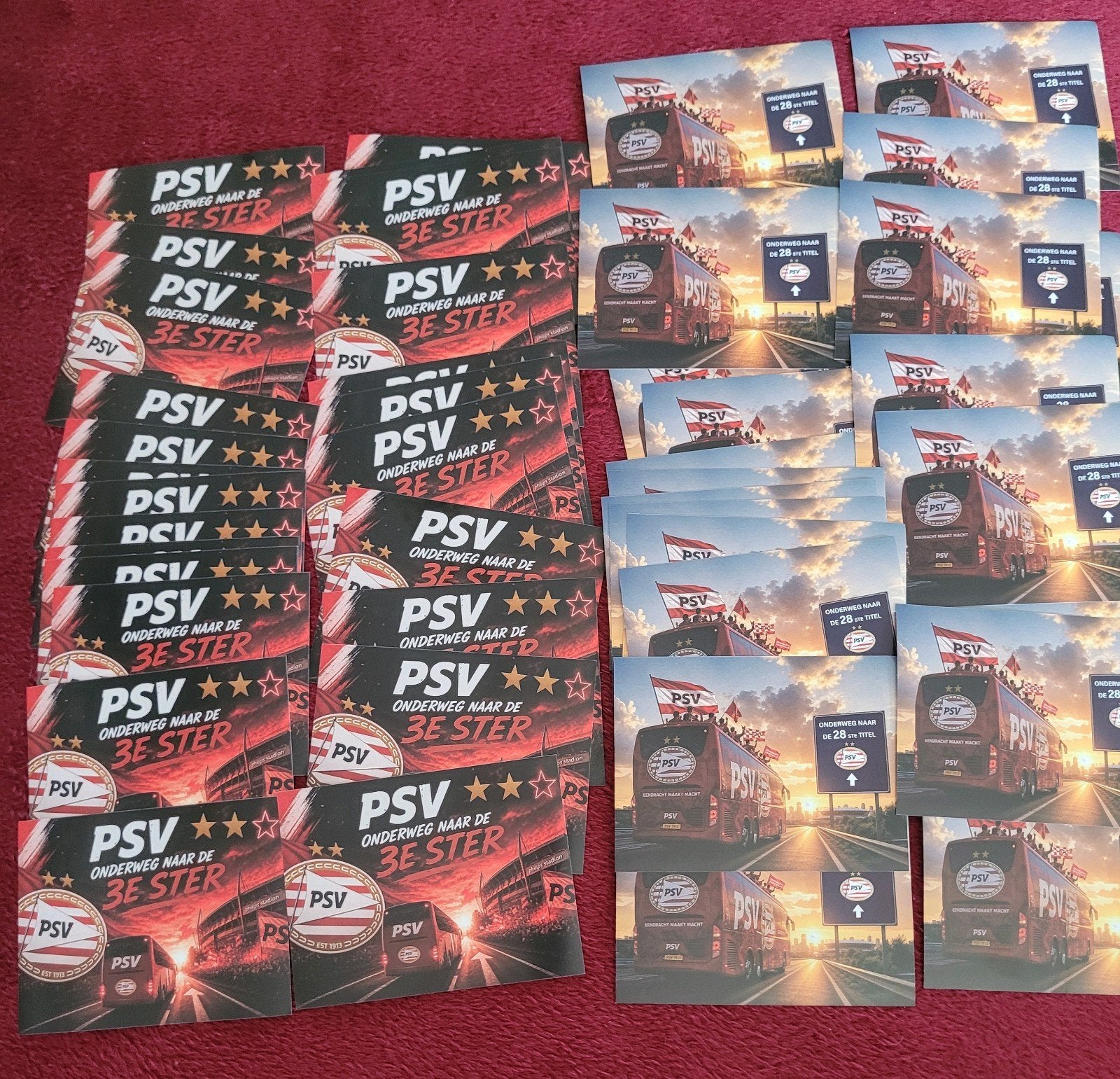 Setje PSV stickers -  2 verschillende, Ophalen of Verzenden, Nieuw