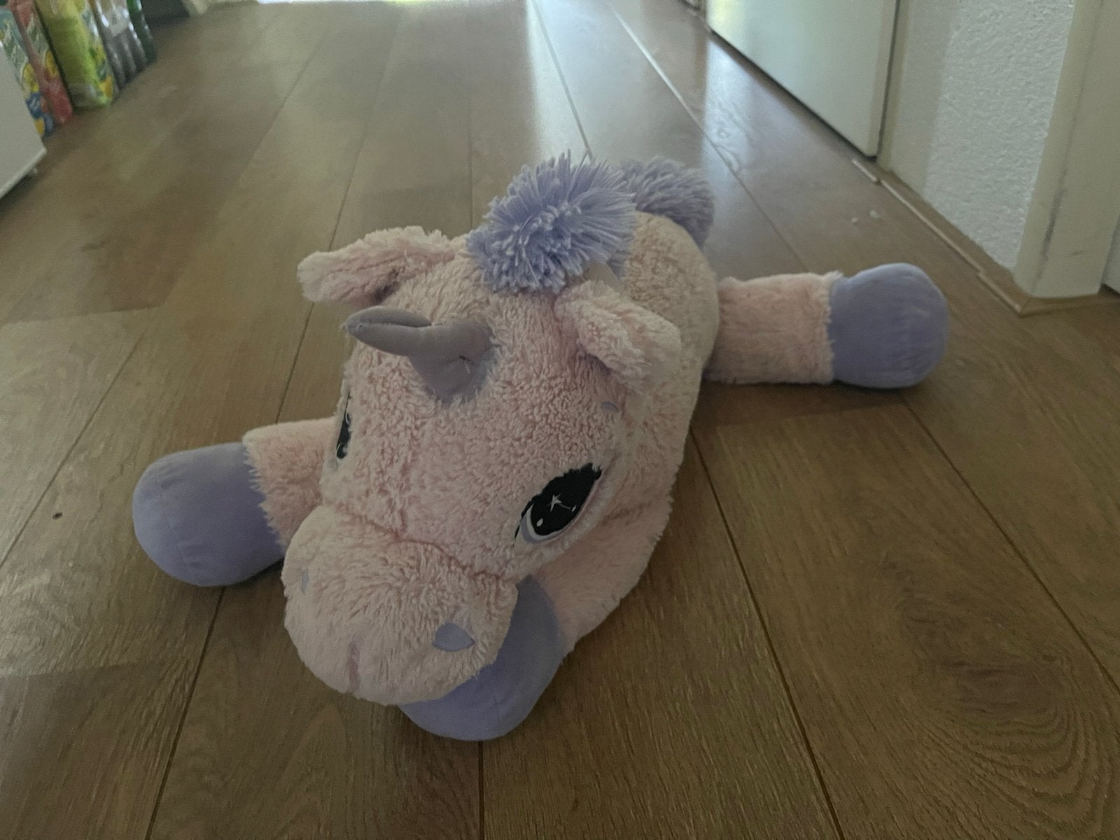 Grote Zachte Eenhoorn Knuffel - Roze/Paars, Kinderen en Baby's, Speelgoed | Knuffels en Pluche, Ophalen, Eenhoorn, Zo goed als nieuw