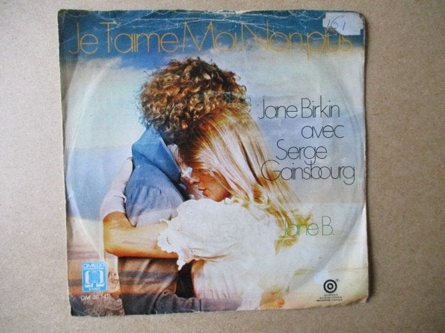 s2275 serge gainsbourg end jane birkin - je taime moi non, Cd's en Dvd's, Ophalen, Gebruikt, 7 inch, Overige genres
